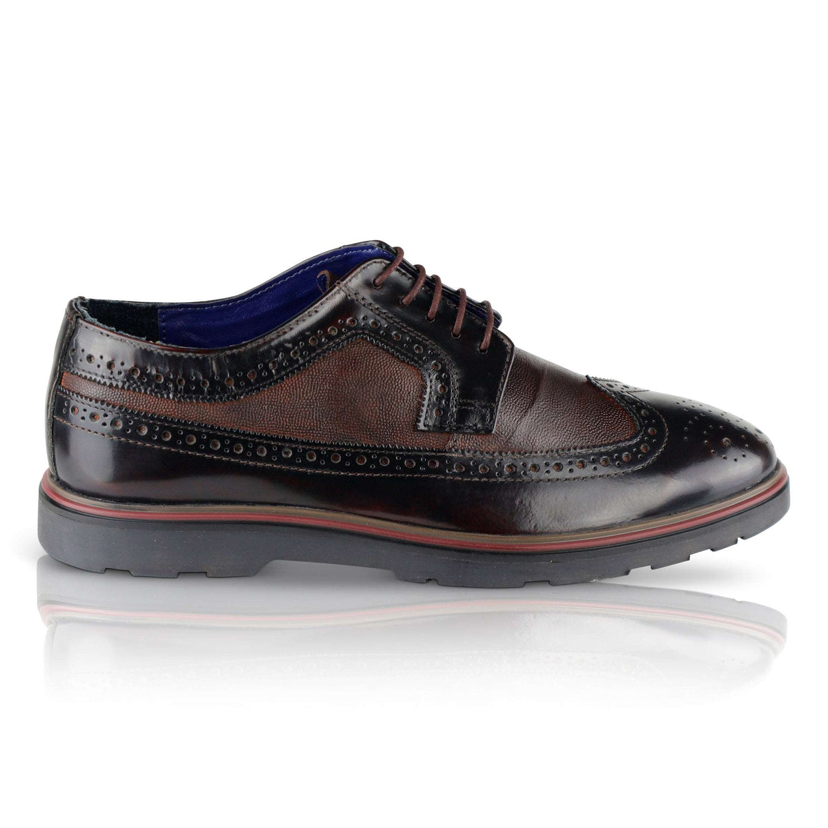 Silver sales metallic brogues