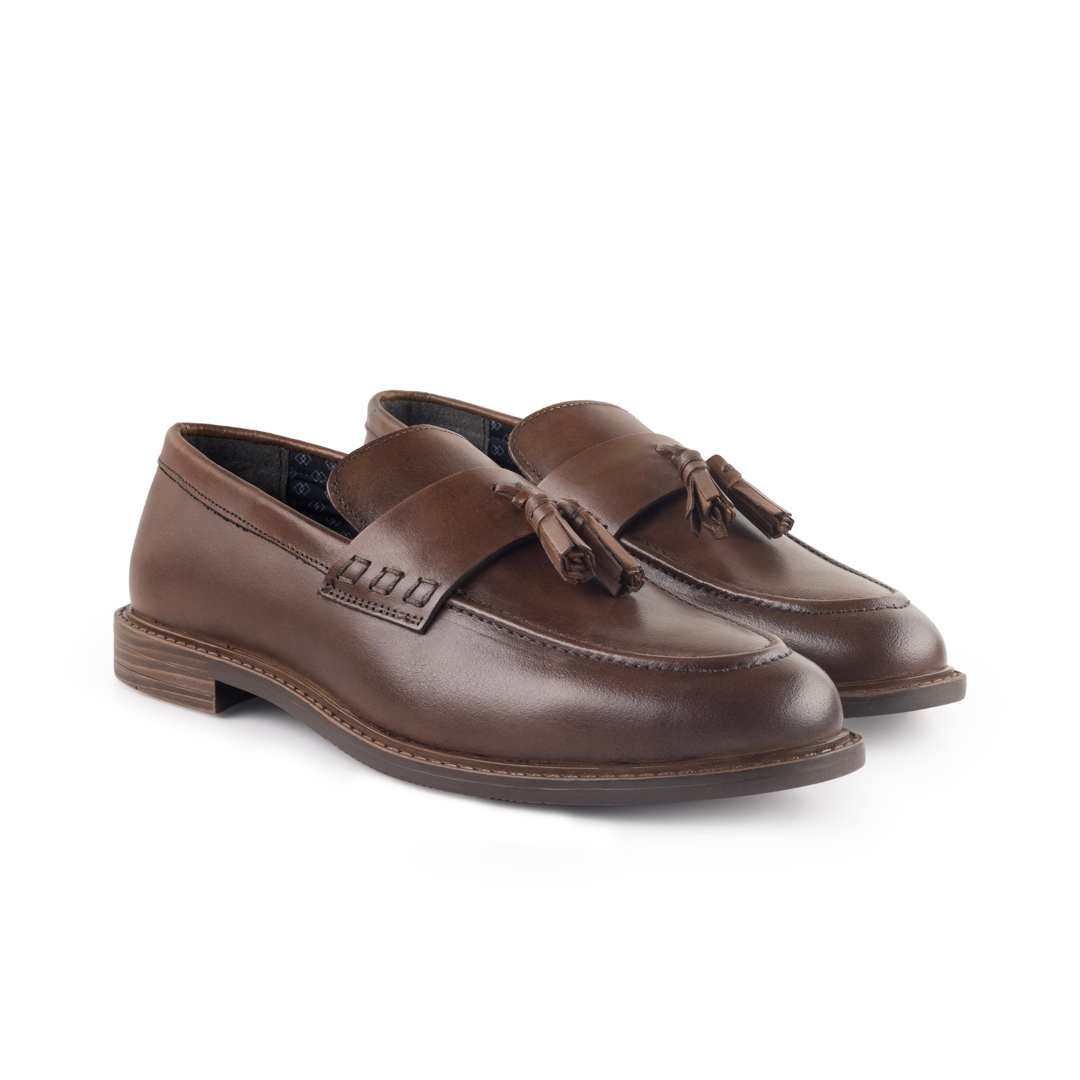 Charleston Brown Leather Tassel Loafer (4)