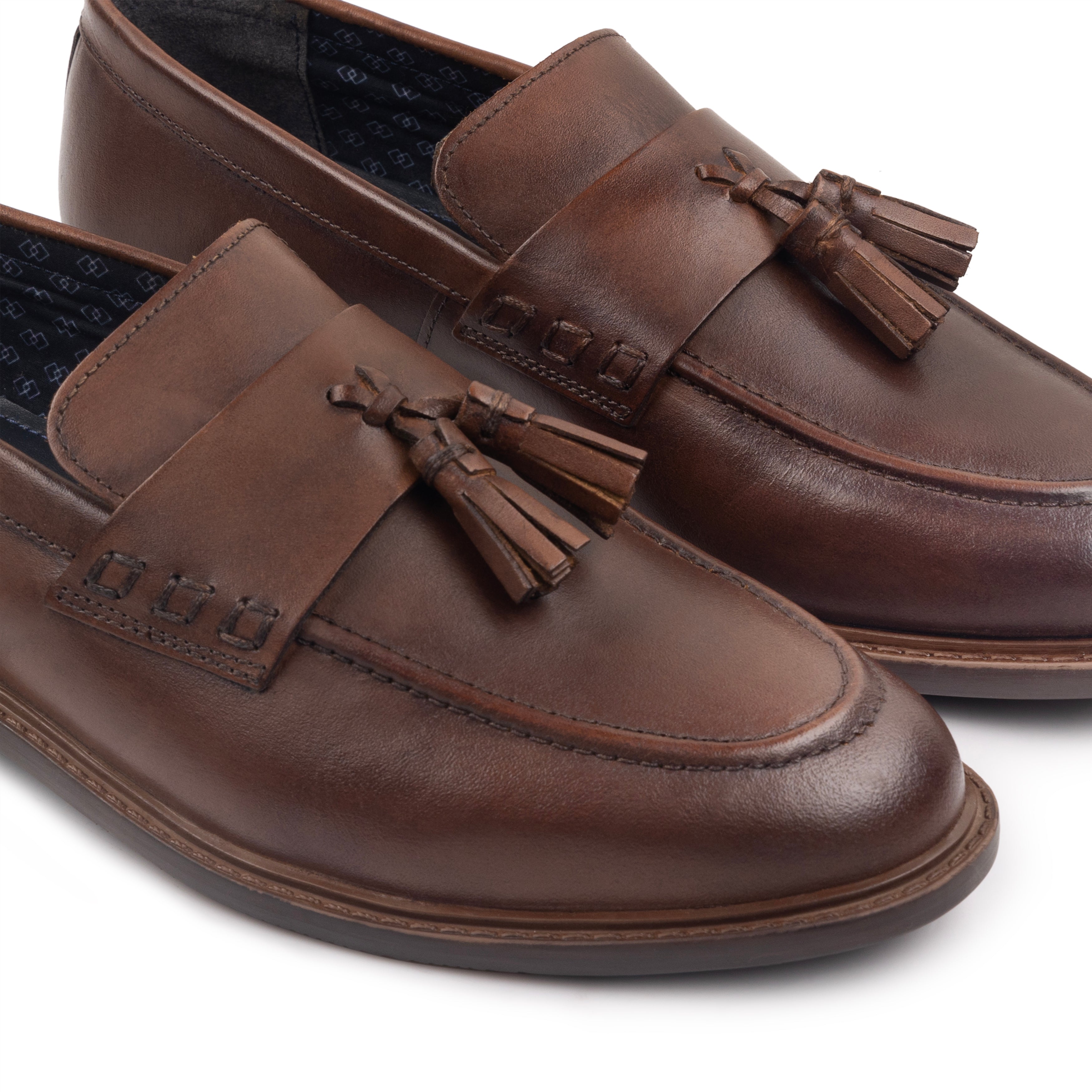 Charleston Brown Leather Tassel Loafer (5)