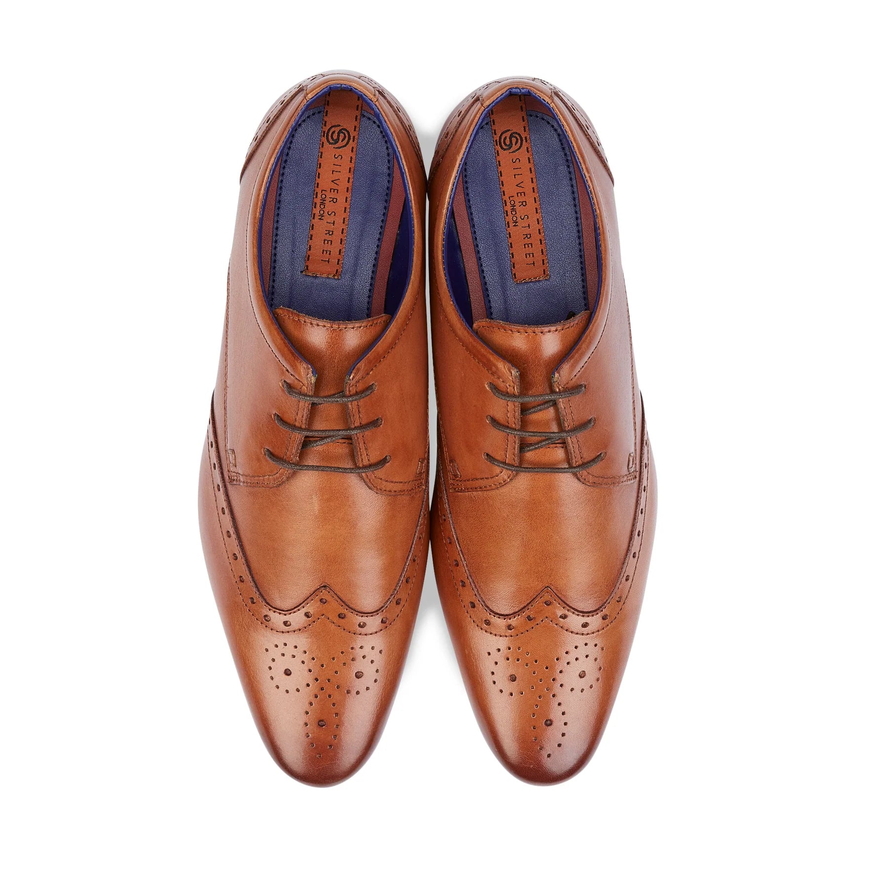 Fleet Leather Smart Formal Leather Brogue Shoe - Tan