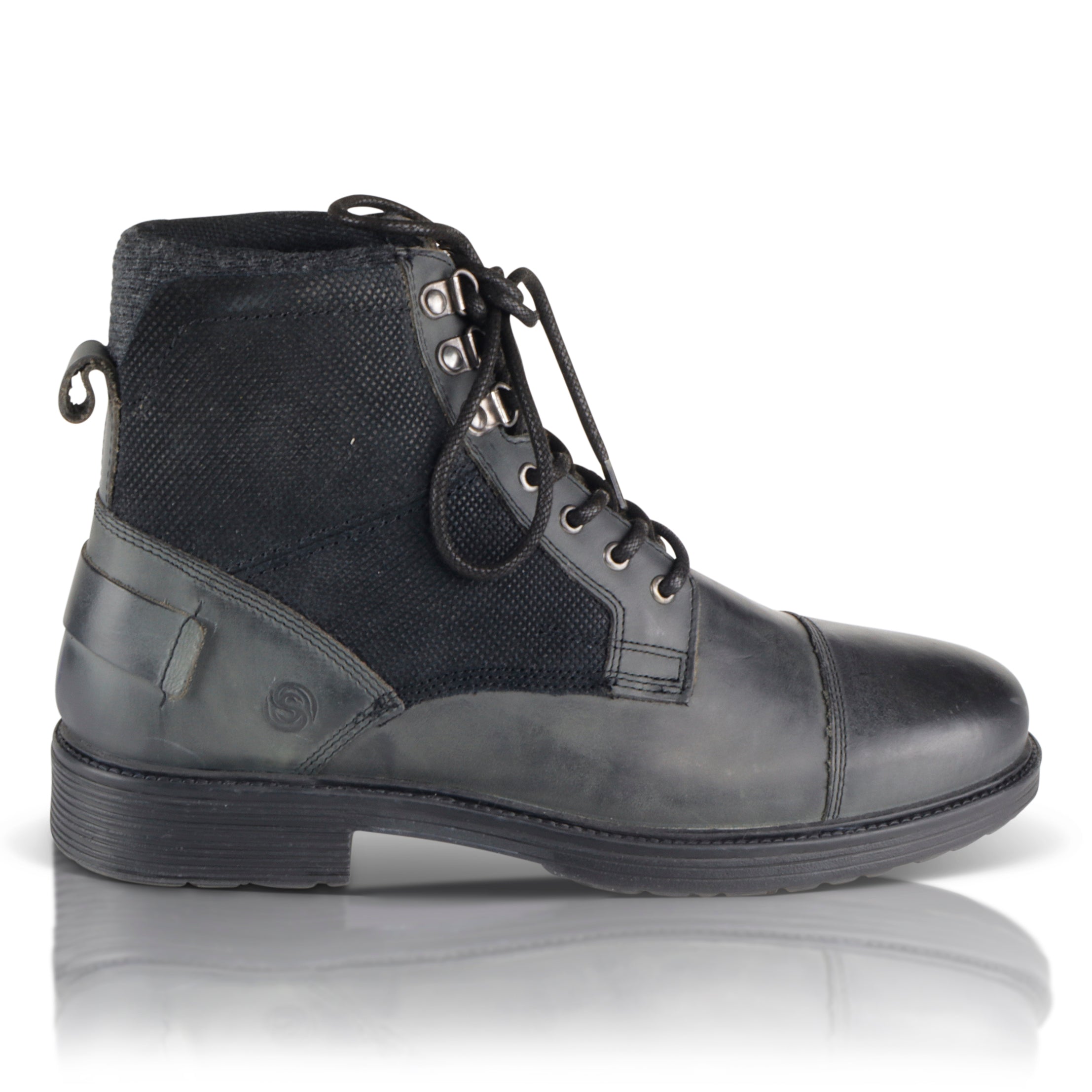 Greyfriars Suede Leather Lace up Boot - Black