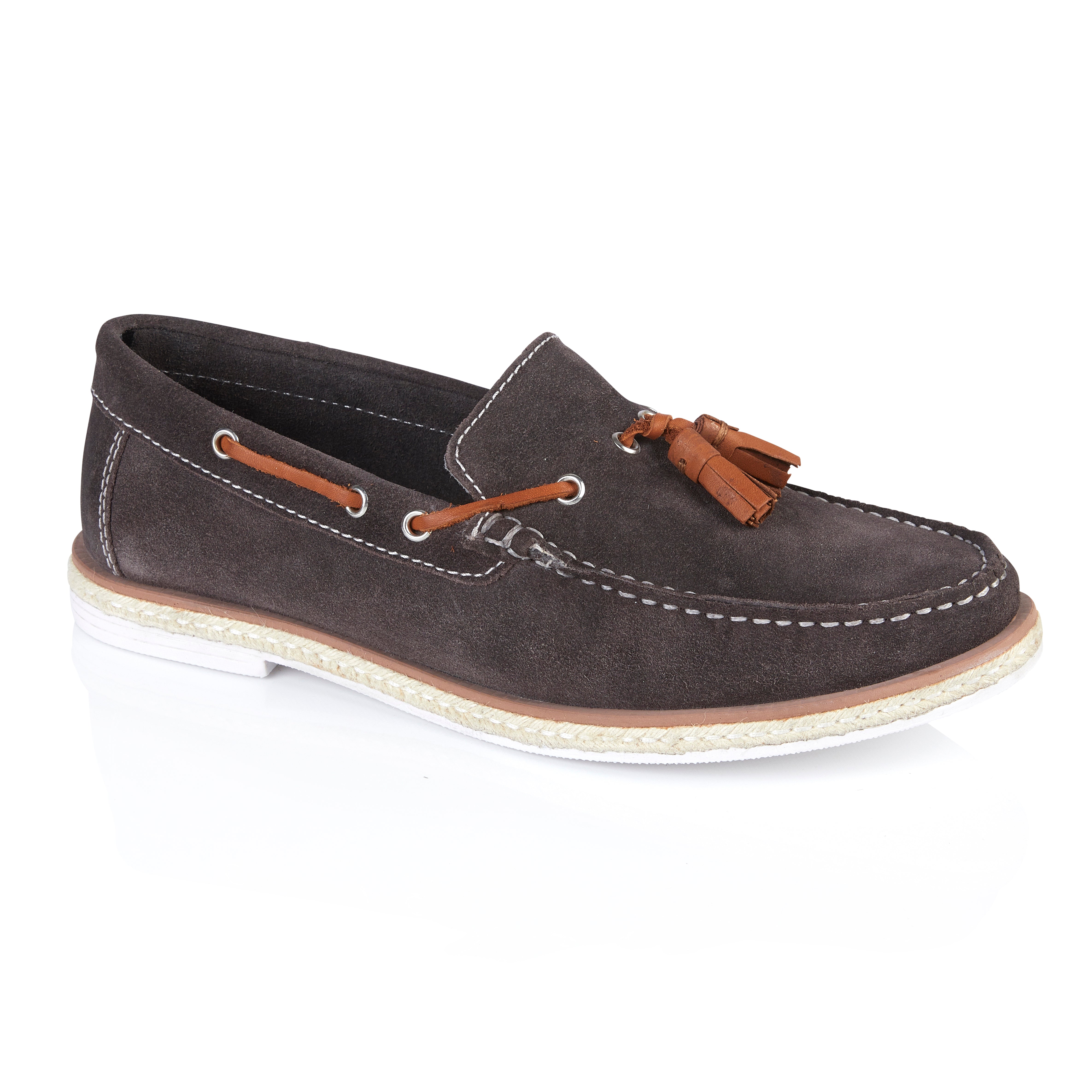 Milford Suede Leather Tassel Loafer - Grey