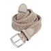 Kingston Suede Leather Woven Belt - Sand