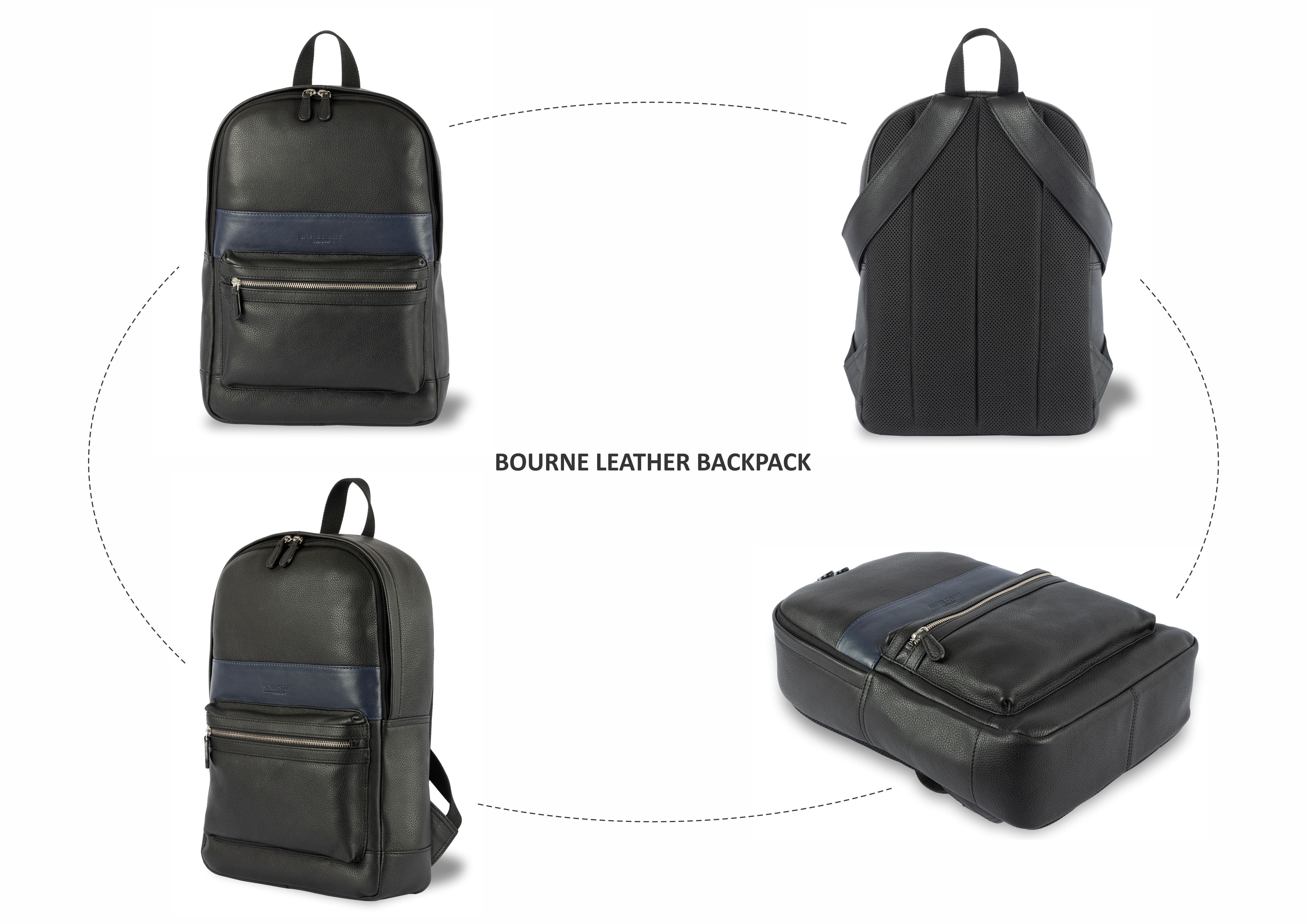 Bourne Leather Backpack - Black