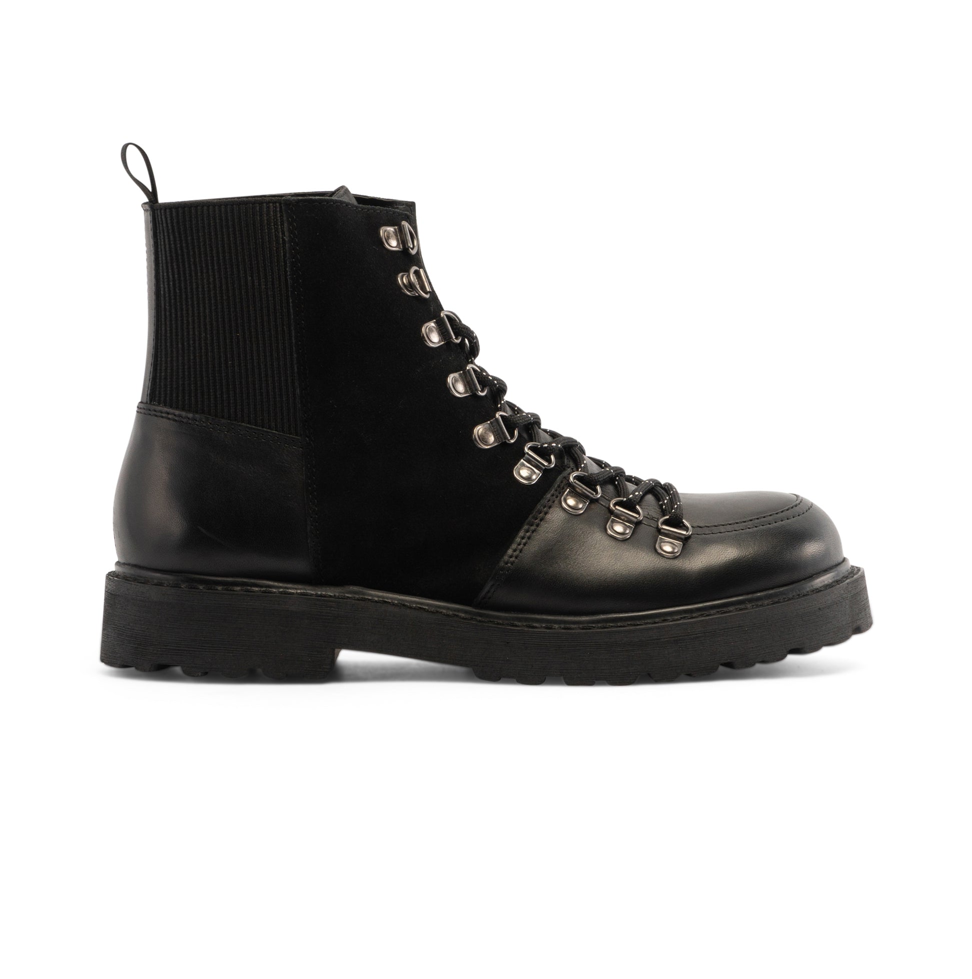 Claridge Suede Leather Lace up Boot - Black