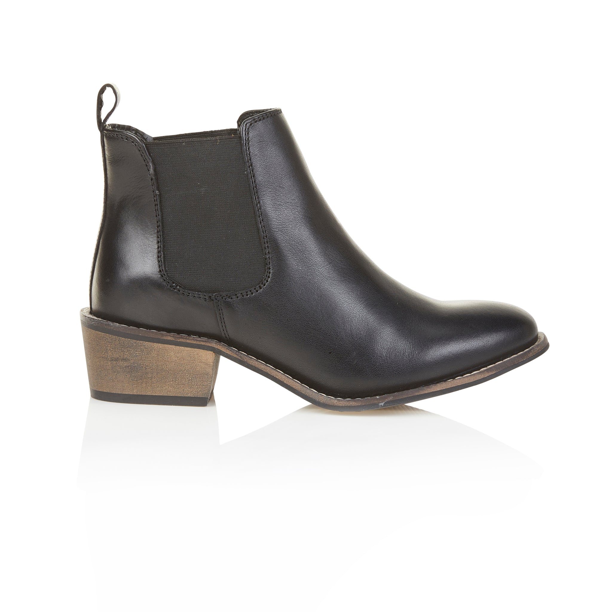 Layla Leather Chelsea Boots - Black