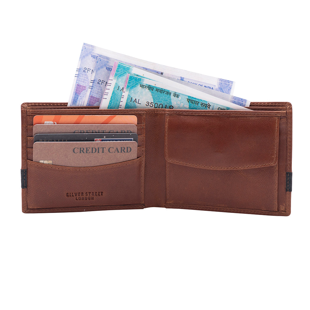 Breswell Leather Bifold Wallet - Brown