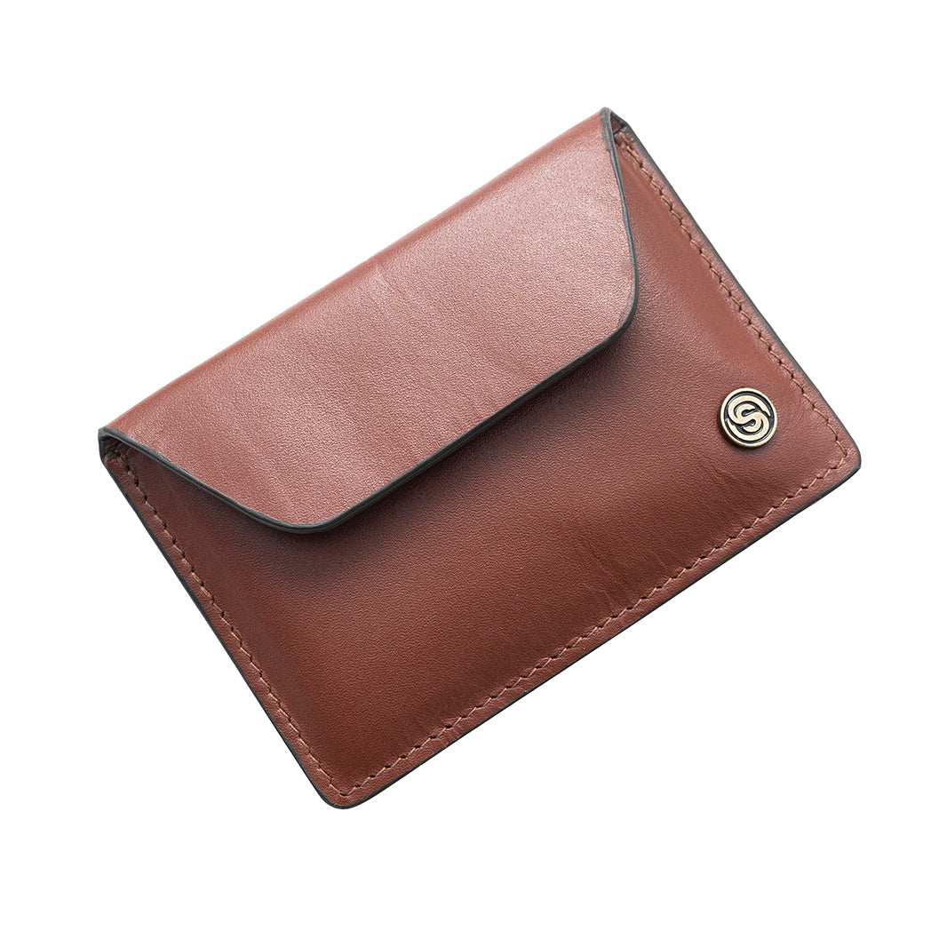 Sovona Leather Coin Purse - Dark Tan