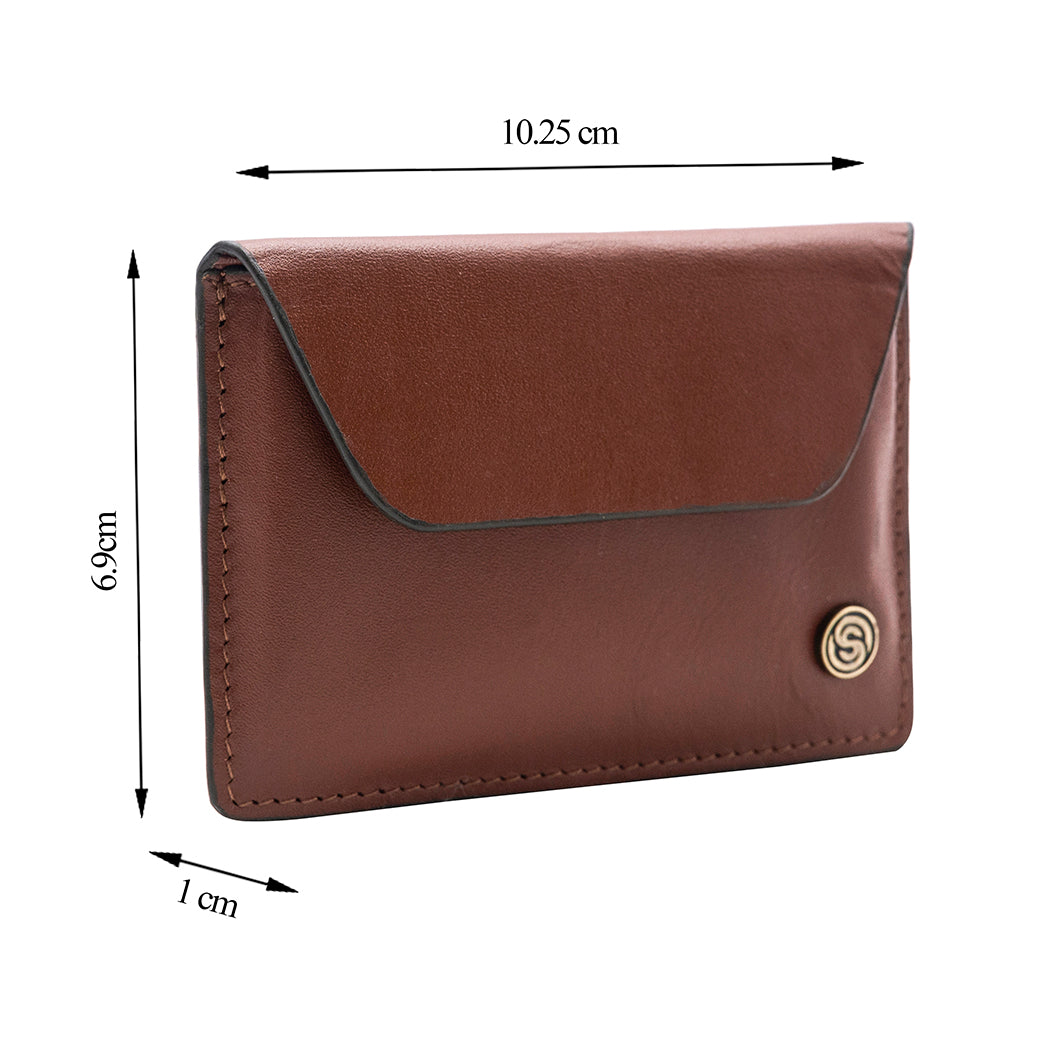 Sovona Leather Coin Purse - Dark Tan