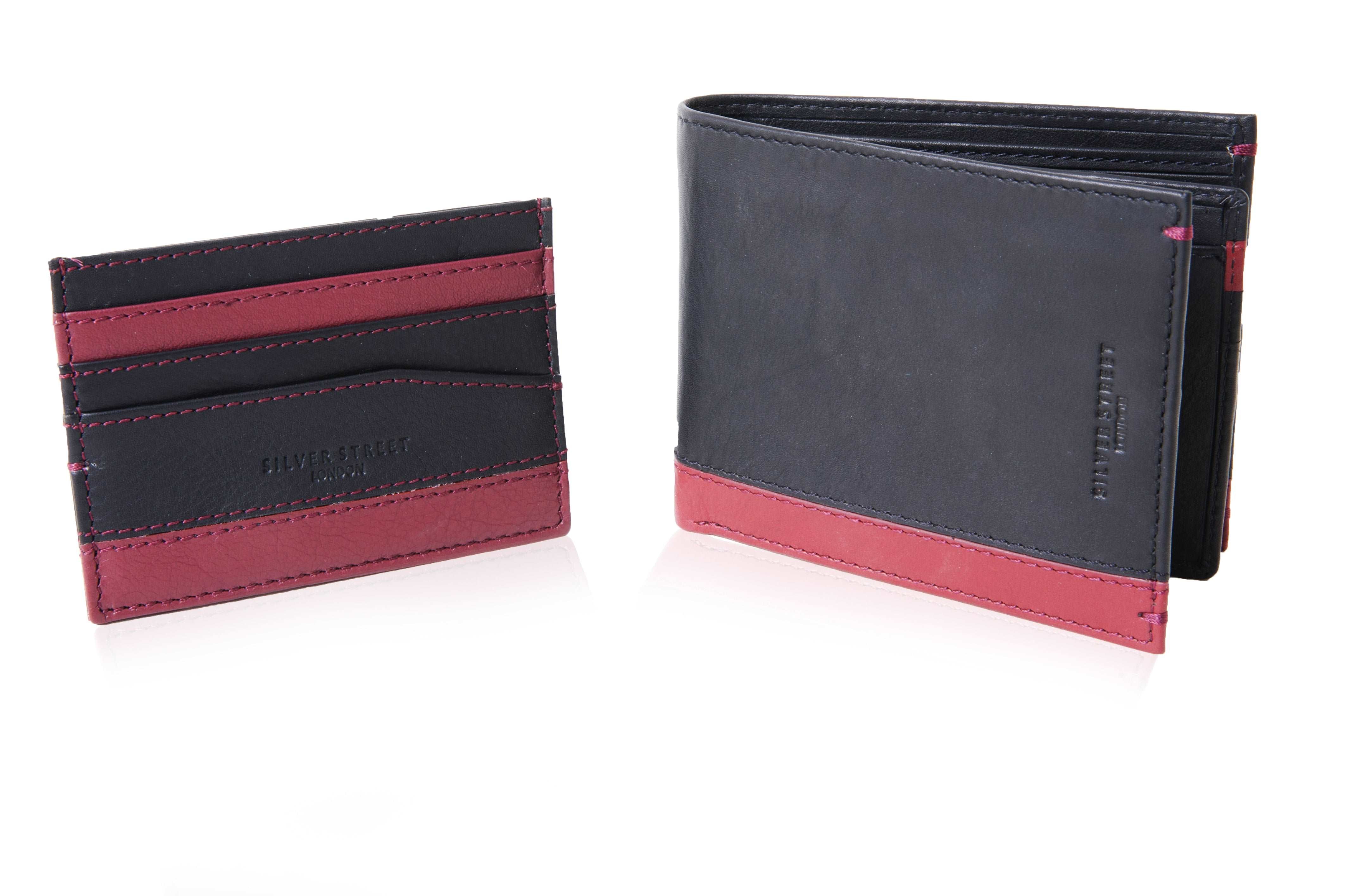 Turin Leather Wallet & Cardholder Giftset - Red