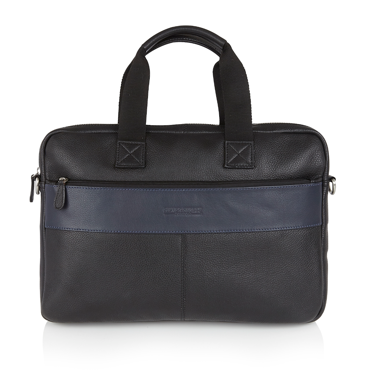 Walter Leather Laptop Bag - Black